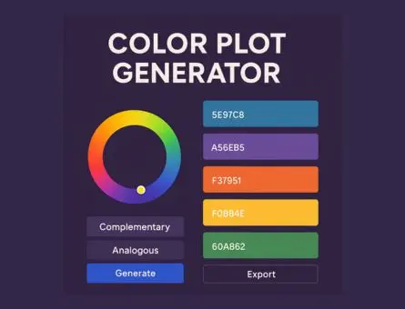 Online color palette generator tool to create and explore beautiful color combinations